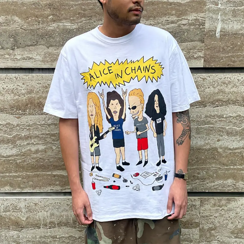 Alice in Chains "Beavis and Butthead" Bootleg Short Sleeve Unisex Tshirt