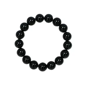 Unisex Obsidian Mystique Bangle - Chinese Feng Shui Black Beaded Fashion Bracelet, Protective Costume Jewelry Accessory for Positive Energy, Bracelets summerwins,summerwins