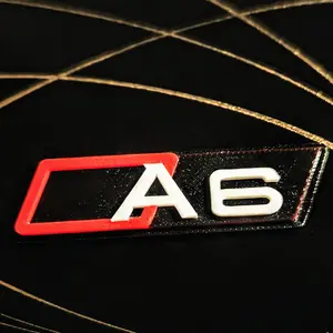 For Audi A6 Customized Badge Black/White/Red
