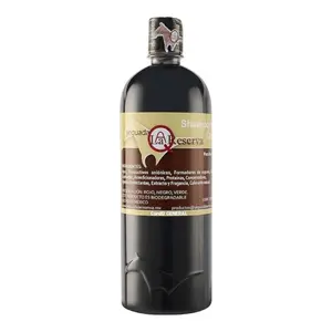 Yeguada La Reserva Shampoo Caballo Negro 1 Liter Bottle for Dark to Black Colored Hair - Made in Mexico, Natural Ingredients, Alcohol Free