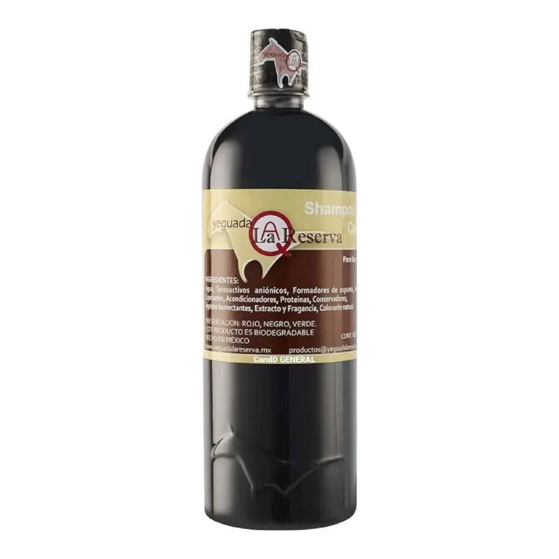 Yeguada La Reserva Dark to Black Hair Liquid Shampoo - 1L Cleanser, Natural Haircare Ingredients, Alcohol-Free, Fragrance-Infused, Made in Mexico