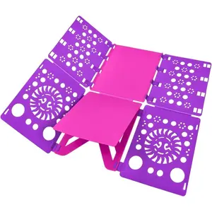 1pc  Shirt Folding Board, T Shirts Clothes Folder, Durable Plastic Laundry Folding Helper Tool for Adults and Children, Purple