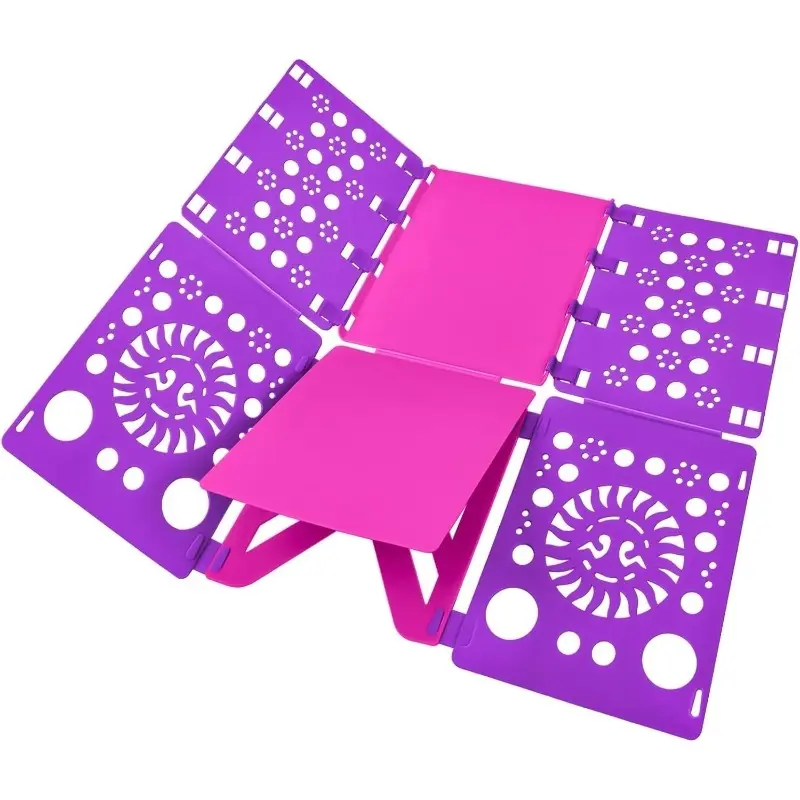 1pc  Shirt Folding Board, T Shirts Clothes Folder, Durable Plastic Home Goods Laundry Room Home Folding Helper Tool for Adults and Children, Purple