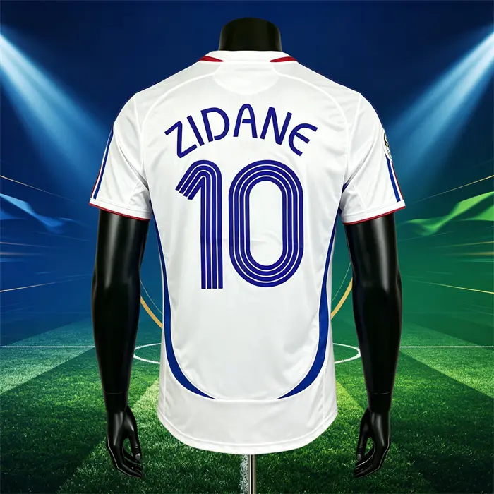 2006 France Away No.10 Zidane Short sleeve Soccer jersey