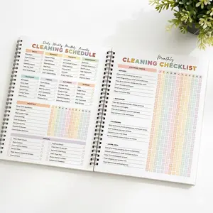 ADHD Cleaning Planner Focused Daily Weekly Monthly Schedule Checklist Notebook for Home Office Dorm Durable Cover Smooth Pages Office Stationery Essential Plannerbook A4A5