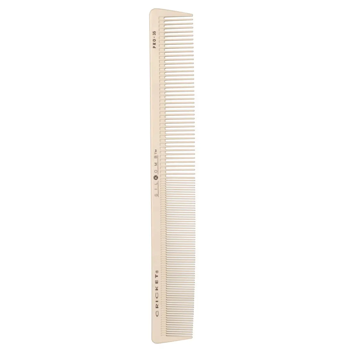 Cricket Beauty Tools Silkomb Pro-35 Extra Long Cutting Comb - Silicone Teeth, Frizz Control, Smooth Glide, 0 Tension Detangling Hairbrush for Haircare & Styling, Zero Tension