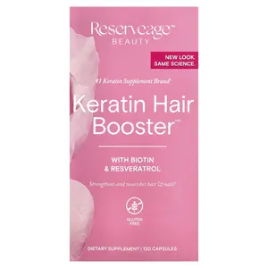 Reserveage Beauty Keratin Hair Booster with Biotin & Resveratrol, 120 Capsules