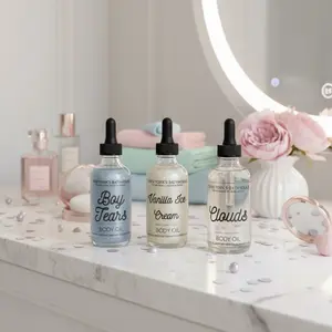 New York's Bathhouse Triple Chocolate Cake Scented Body Oil 4oz Vegan Cruelty Free Body Shimmer Oil for Glowing Skin