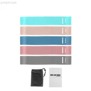 5 Levels Mini Loop Resistance Bands Set, Premium Latex Workout Bands for Glute, Portable Yoga Stretching Fitness Bands with Storage Bag