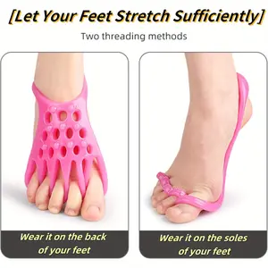 1 Pair/2 Pairs Pink Silicone Foot Stretchers - Toe Separation & Muscle Relaxation, Ergonomic Design for Fitness, Flexibility Training, Leg Exerciser, Durable & Comfortable for Home Workouts, Leg Exerciser, Comfortable Grip, Flexible Material