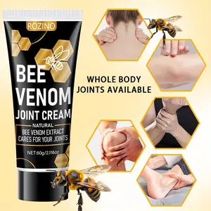 ROZINO Bee Venom Joint Pain Relief Cream - Natural Bee Venom Extract & Menthol Formula for Knee, Elbow, Shoulder & Back Pain, Fast-Absorbing Lightweight Gel with Anti-Inflammatory Turmeric, Soothes Stiffness & Discomfort