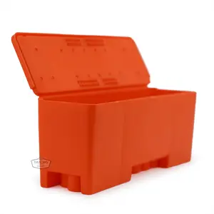JZ/BZ | Battery Box - Organizer, Plastic, Orange Color, Ideal for Batteries