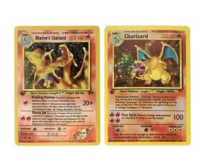 High quality 1st edition 2 Charizards Custom Handmade holographic Cards With pro case with fast shipping