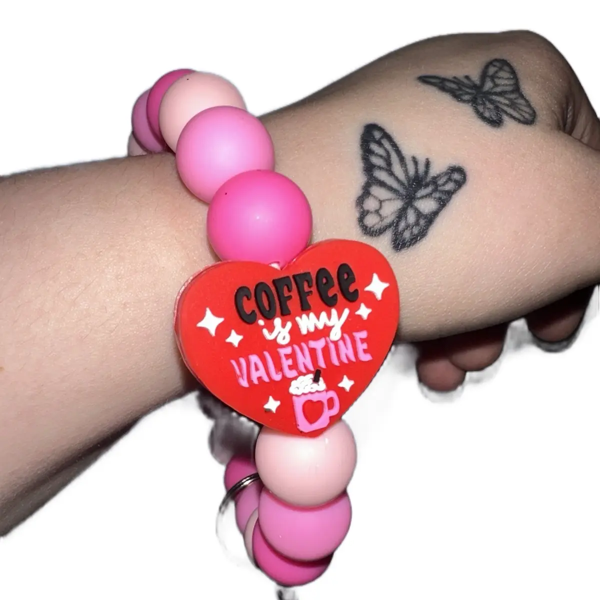 Pink Valentines Wristlet