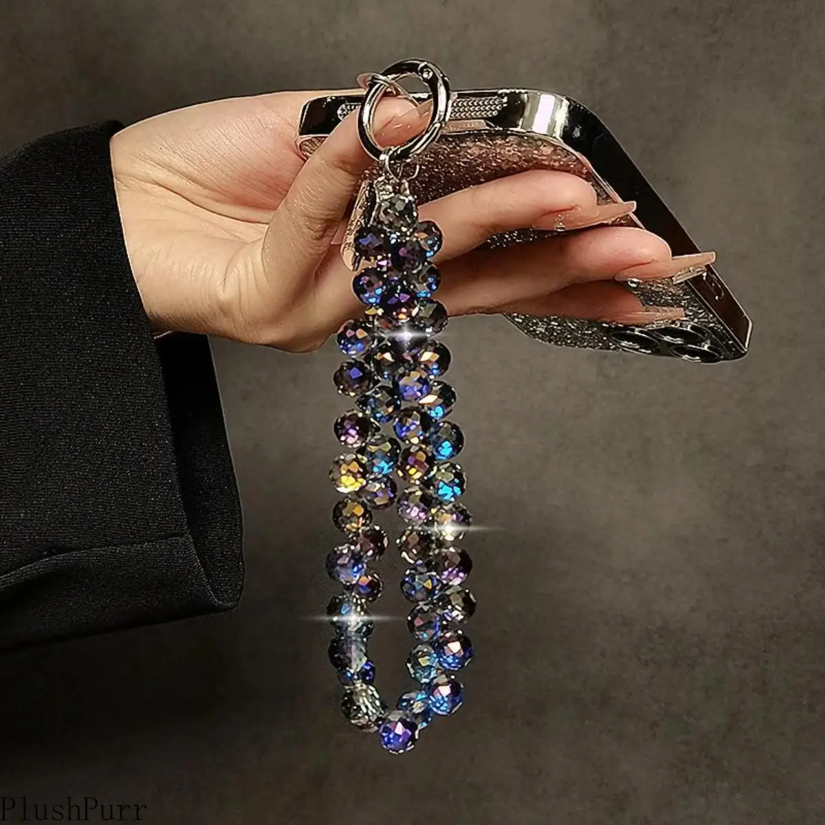 Beaded Phone Wrist Strap for Women, Sparkling Bracelet-Style Phone Charms, Recycled Smartphone Accessories for Any Occasion tiktokshopbacktoschool, Wristlet For Smartphones