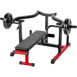 VEVOR Chest Press Machine, Bench Press Set, Adjustable Flat Incline Bench with Independent Converging Arms, Upper Chest Equipment, Fitness Home Gym Equipment Chest