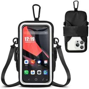 Phone Holder for Running, Walking & Workout, Cell Phone Armband with Carabiner, Clear Crossbody Phone Pouch Purse with Adjustable Lanyard for  and Android - Suitable for Women and Men