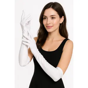 Elegant Long White Gloves for Adults