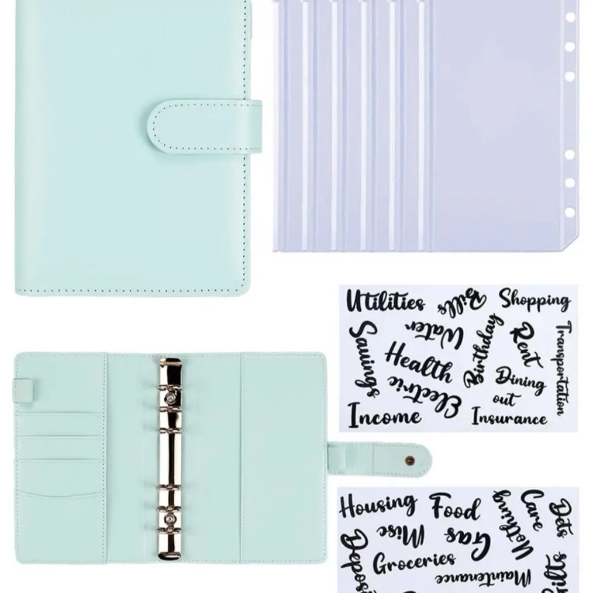 Cash Envelope Binders + Started kit (Lables + envelopes)