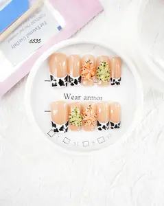 .DP.6535.French-style carved wearable nails