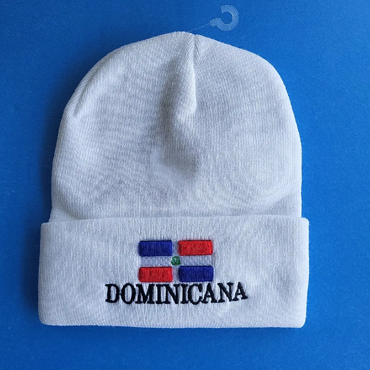 DOMINICAN Rectangle  country flag top print Woman Men unisex Hat winter Beanie Cap