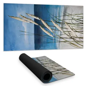 Begin Home Decor C1DM1531BBH9BB 16 x 32 in. Blue Bedroom Desk Mat - Wild Herbs in the Wind Design Decor