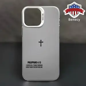Phone case for iPhone 17 16 Pro Max 15 Plus 14 13 12 11 XR XS Air Christ Bible Verse Philippians 4:13 Pattern Matte Military-Grade Drop Protection Silicone Cellphone Cover
