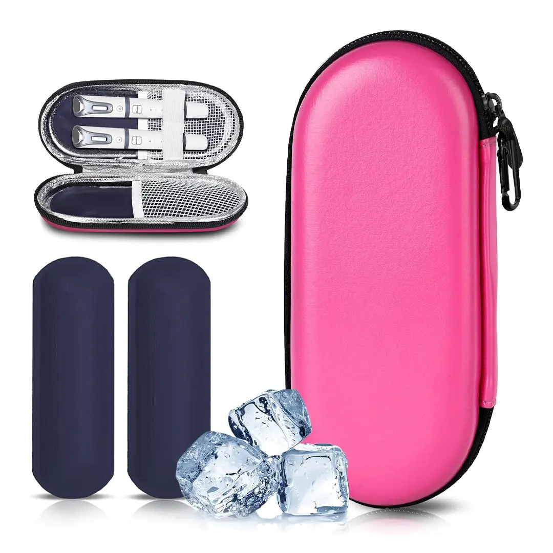 Overt Insulin Cooler, Travel Case with 2 Ice Packs for Insulin Pens and Diabetic Supplies