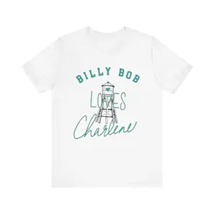 Billy Bob Loves Charlene Unisex Tee, Cute Couple Shirt, Gift for Him, Personalized T-shirt, Casual Style, Relationship Pride Tee