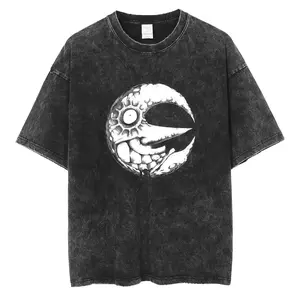 Japanese Manga Soul Eater Vintage Washed T-Shirt, Hip Hop Y2K Streetwear, Unisex Oversized Pure Cotton Tee