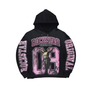 Fields Black Distressed Graphic Relaxed Hoodie Fields Black Distressed Graphic Relaxed Hoodie