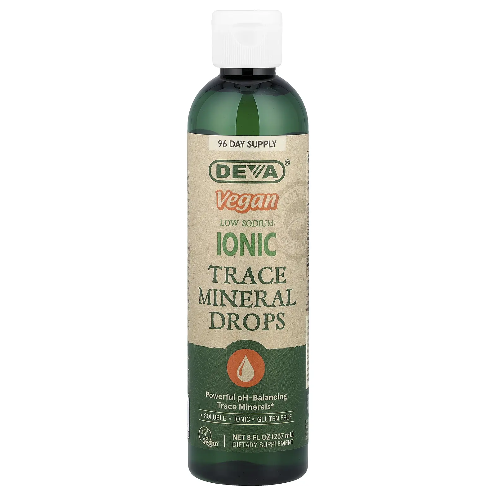 Deva Vegan Low Sodium Ionic Trace Mineral Drops , 8 fl oz (237 ml)
