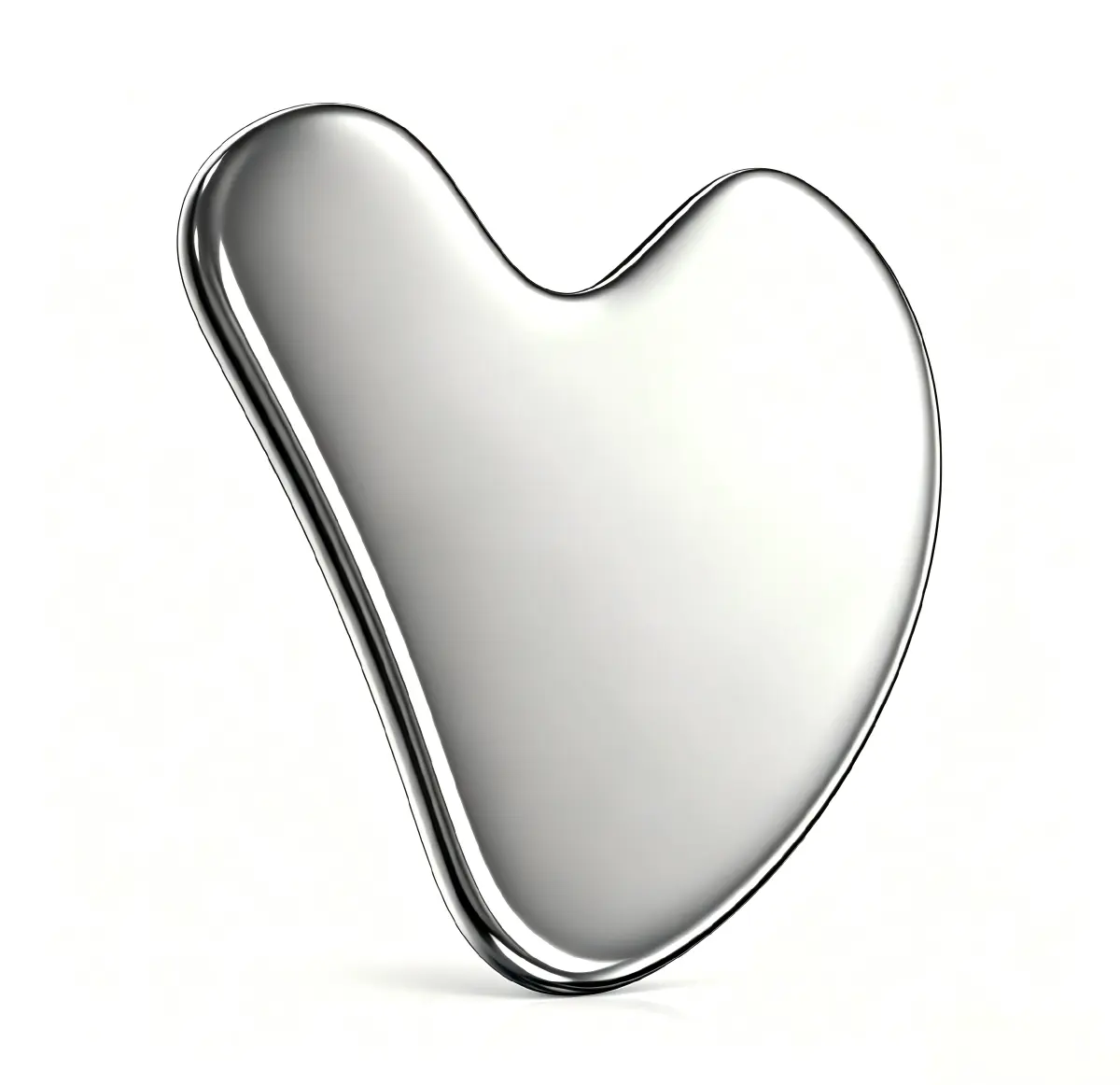 304 Stainless Steel Facial Gua Sha Board Beauty Tool - Facial Beauty Massager, Salon Grade for Face & Neck, 9x2x7cm, Glass Skin Glow, Jawline Contouring, Leather Storage Case, Lifts Wrinkles, Beauty Tools, Facial Beauty Massagers