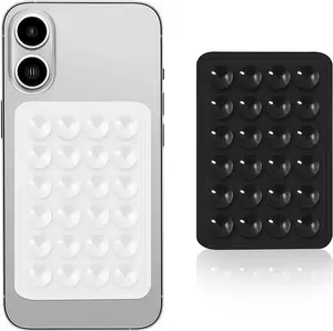 2PCS Silicone Suction Phone Case Mount,Non Slip Suction Cup Phone Mount,Hands-Free Phone Accessories Holder for Selfies and Videos,Silicon Adhesive Phone Stand Sticky for Cell Phone