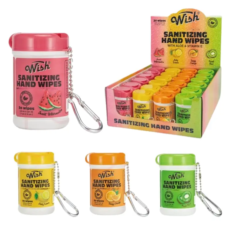Wish Hand Wipes Assorted Packs – Portable Disposable Cleaning Wipes, Travel Size Hand Wipes for Purse, Office, Home Use, Multi Pack Options
