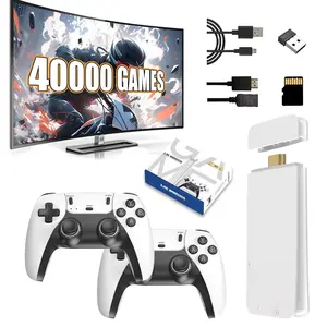 40,000+ retro games, supports 4K HD output, comes with a 128GB TF card and two wireless controllers. M15 Plus Retro Gaming Console. Plug-and-play HDMI connection.