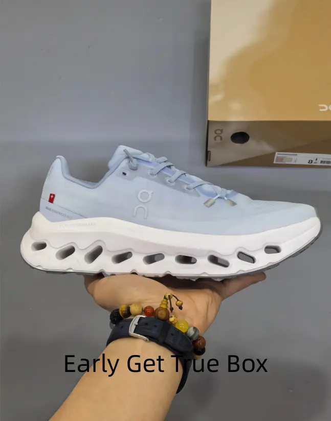 Womens Pastel Light Blue Cushioned Walking Sneakers Hollow Shock Absorption Sole Comfort All Day Wear Casual Platform Trainers Breathable Fabric Anti Slip Outdoor Daily Sport Footwear