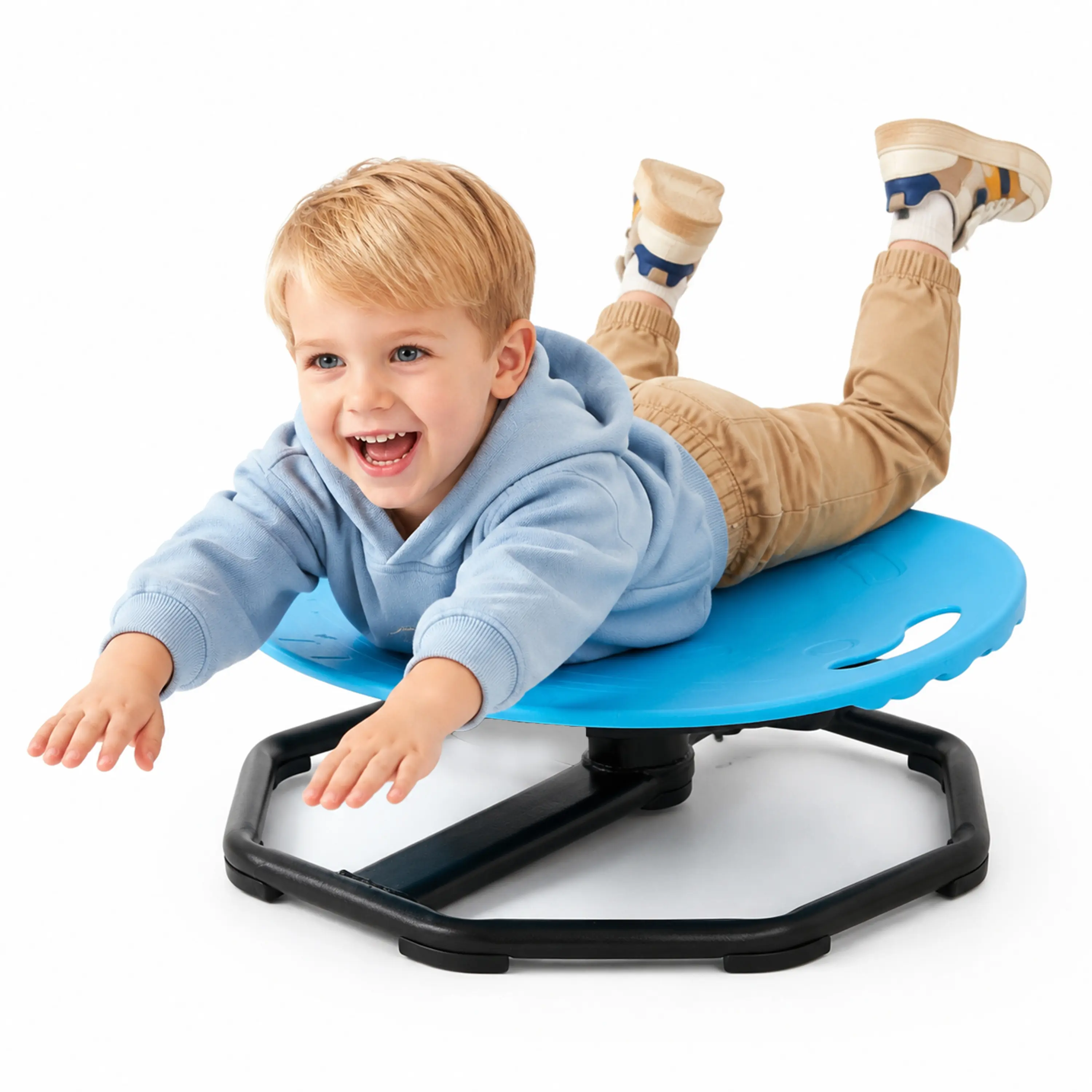 Indoor Kids Spinning Swivel Chair – 360° Rotation Balance Toy for Boys and Girls Perfect for Living Room Play Sensory Rooms and Preschool Activity Areas Helping Improve Coordination Balance Core Strength and Active Movement Skills