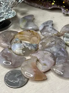 Flower Agate Moons
