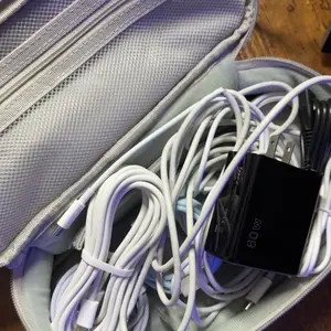 Large Capacity Data Cable Storage Bag, 1 Count Waterproof Travel Bag Organizer Electronic Device Storage Bag, Shockproof Portable Storage Bag with Compartment