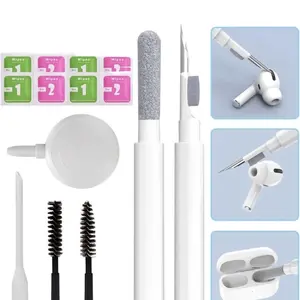 Cleaner Kit for Airpods, Earbuds Cleaning kit for Airpods Pro 1 2 3, Phone Cleaner kit with Brush for Bluetooth Earbuds Cleaner, Wireless Earphones,iPhone,Laptop, Camera