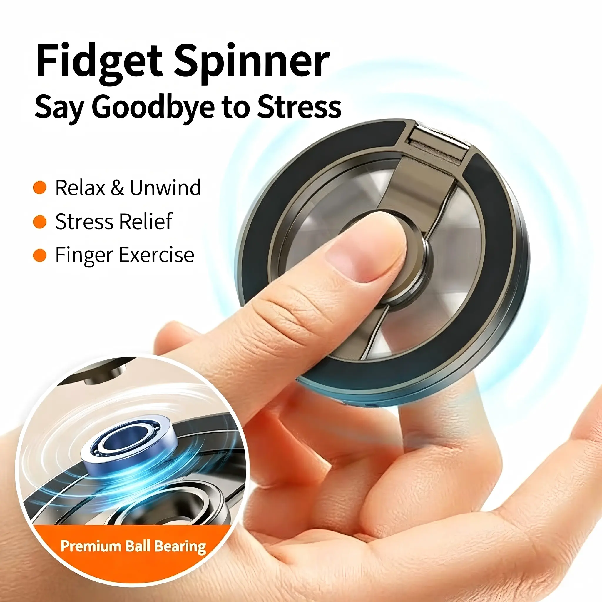 Alloy-Silicone Multipurpose Magnetic Metallic Mobile Phone Holder - Foldable Compact Anti-Slip Desk Mount, Adjustable Grip, Landscape View Compatible Cellphone Accessory