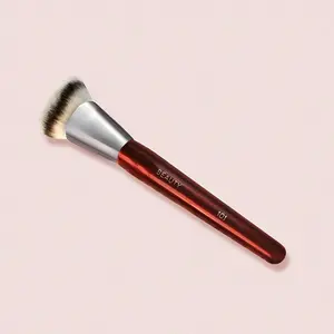 BEAUTY 101 BK 101 Contour Foundation Brush - Flawless Natural Coverage with Synthetic Bristles & ABS Handle for Liquid & Cream Foundations