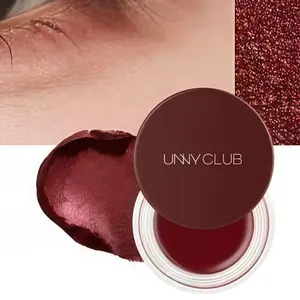 UNNY CLUB Waterproof Eyeliner Cream WithAngled Brush, Quick Dry Smudge Proof BlackEyeliner Pomade Infused Argan Oil & Sesame Oil,Long Lasting Pigmented Eyeliner For Classic CatEye Natural Eye Makeup SmudgeProof Formula