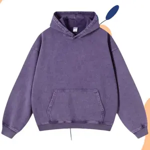 Acid Wash Hoodie Vintage Unisex Heavyweight Loose Fit Sweatshirt for Men Women Couples Casual Streetwear Pullover Distress Hoodies