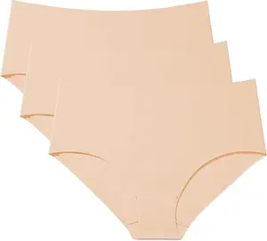WANDER Womens Seamless Underwear No Show Cool Stretch Hipster Panties Low No Panty Line 3 Pack