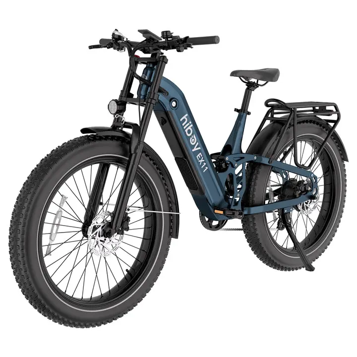 Hiboy EX11 Full Suspension Electric Bike, 700+ W Unisex Urban Commute E-Bike for All-Season Cycling