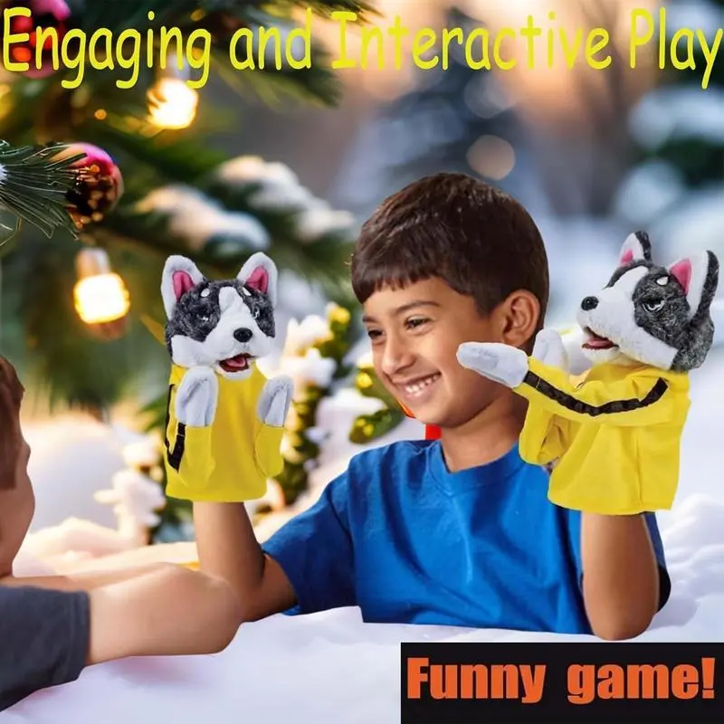 Kung Fu Husky Hand Puppet - Toyo-Made Interactive Boxing Glove Puppet with Sounds, Boxing Fun, Novelty Dog Toy for Gifting to Kids Above 3 Yrs