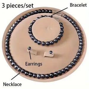 4pcs freshwater pearl set, fashion necklace, necklace + bracelet and earrings, best gift for Christmas, holiday parties