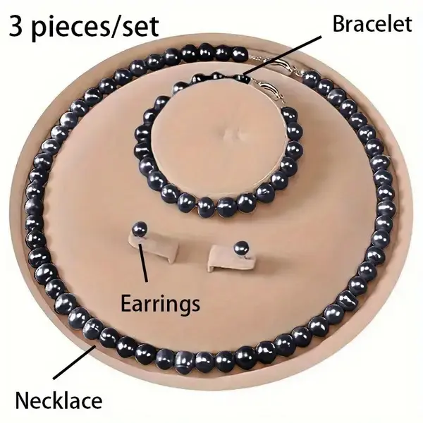 4pcs freshwater pearl set, fashion necklace, necklace + bracelet and earrings, best gift for Christmas, holiday parties